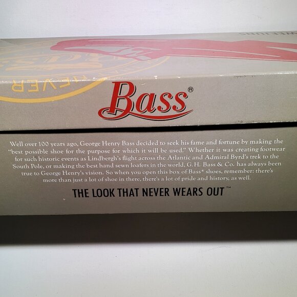 VINTAGE GH BASS BURGANDY PENNY LOAFERS...MADE IN USA...1990...IN ORIGANAL BOX main image 7